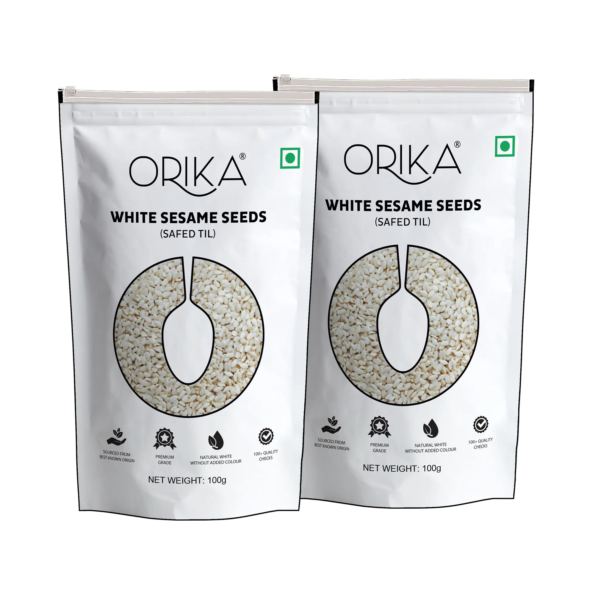 Orika White Sesame Seeds (Safed Til) | 100g