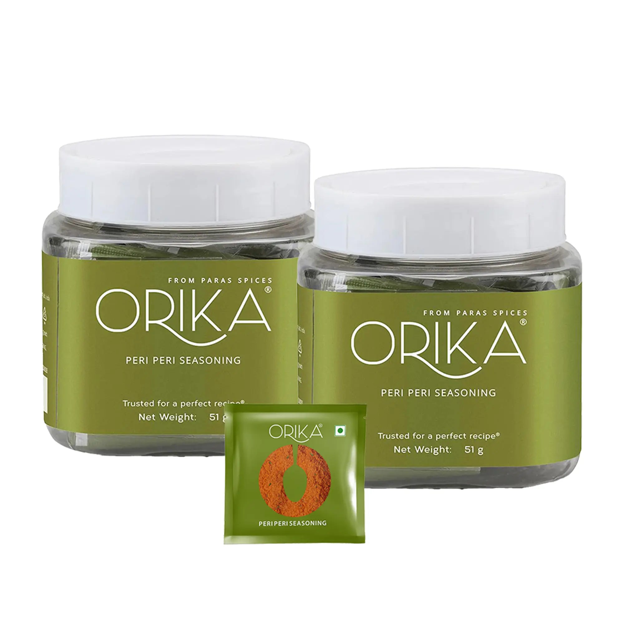 Orika Peri Peri Seasoning Jar | 51g (50 Sachets)