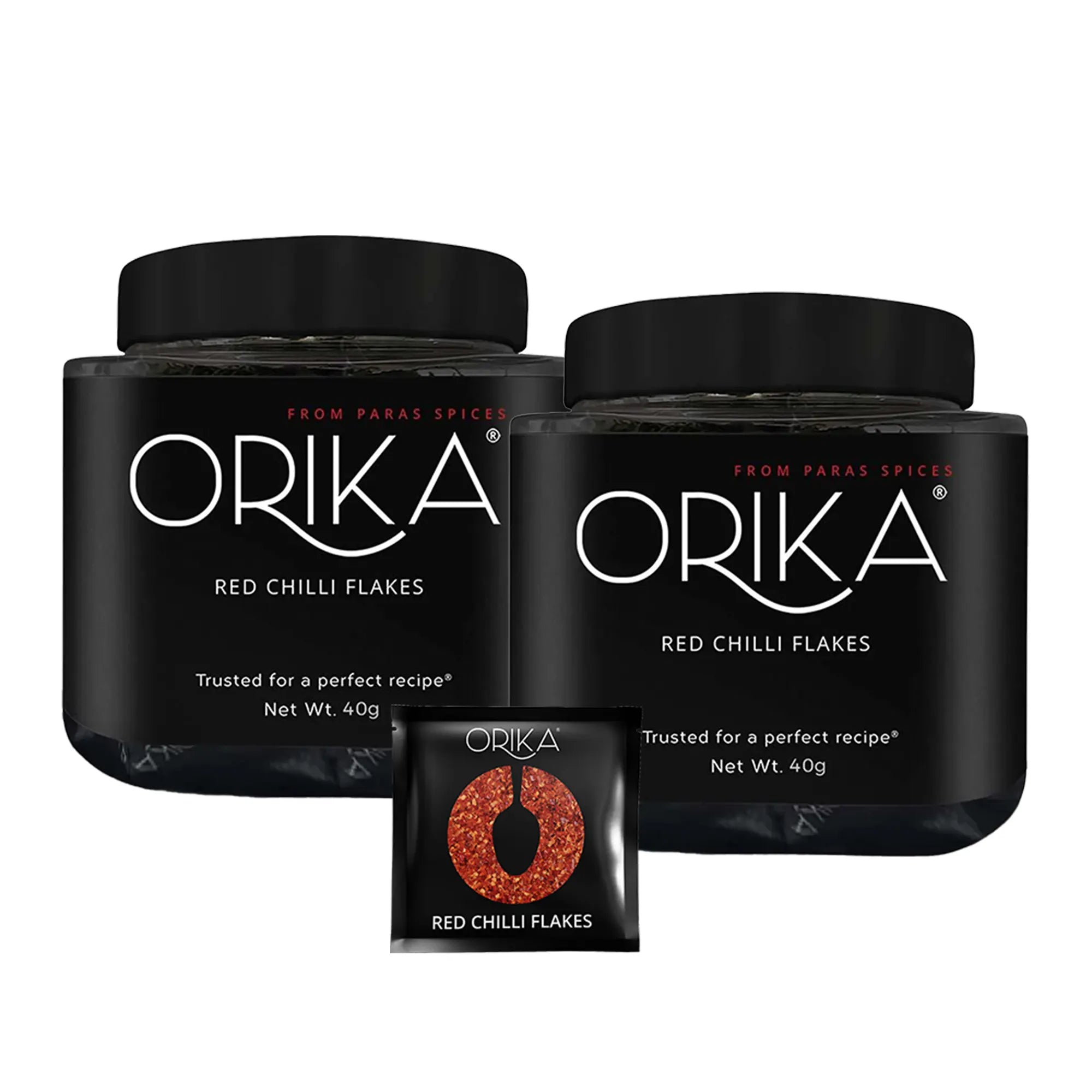 Orika Red Chilli Flakes Jar | 40g (50 Sachets)