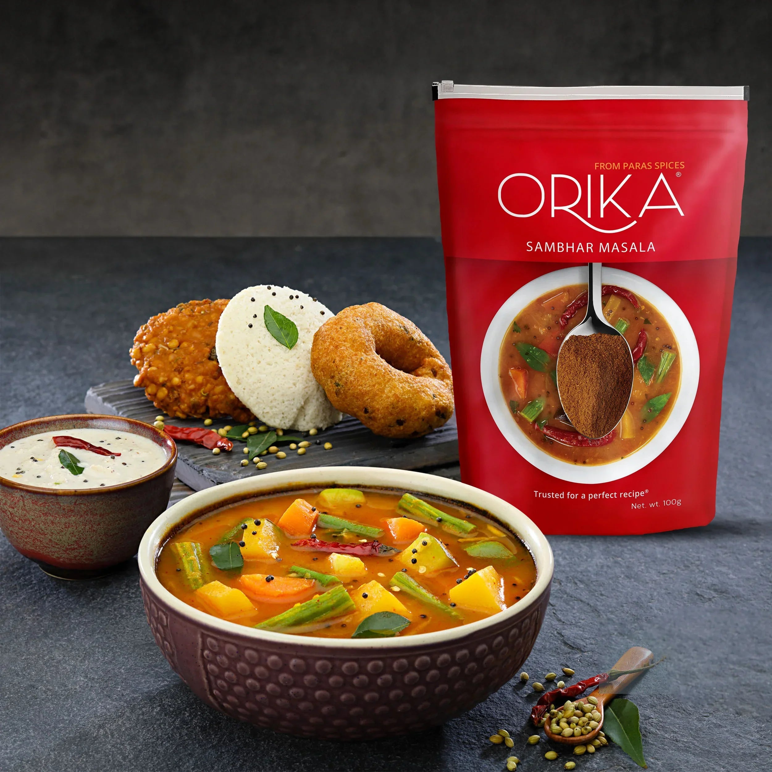 Sambhar Masala, 100gm - Orika Spices India