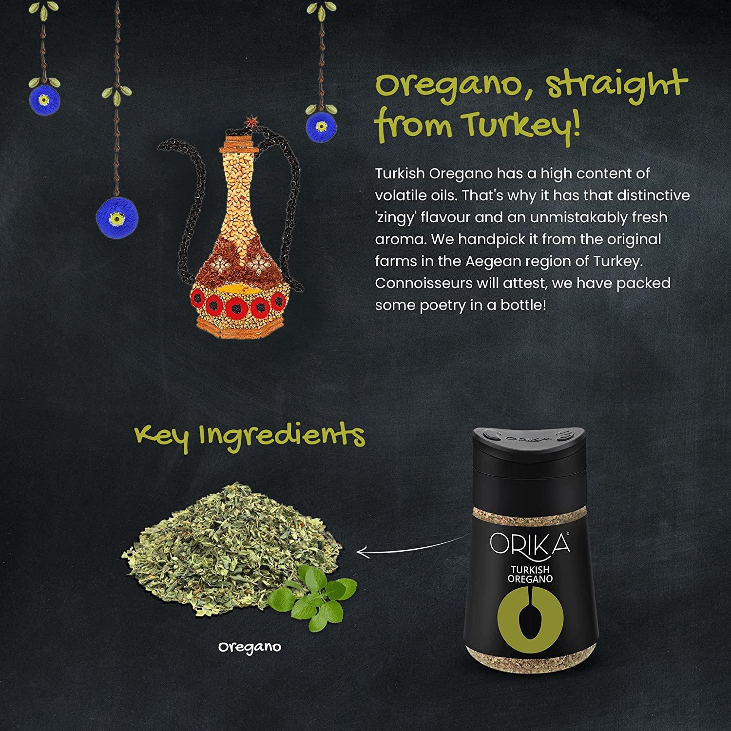 Table Sprinkler Combo 2 (Italian Seasoning + Red Chilli Flakes + Turkish Oregano) (Pack of 3) - Orika Spices India