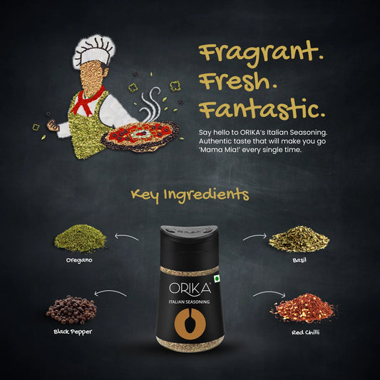 Table Sprinkler Combo 2 (Italian Seasoning + Red Chilli Flakes + Turkish Oregano) (Pack of 3) - Orika Spices India