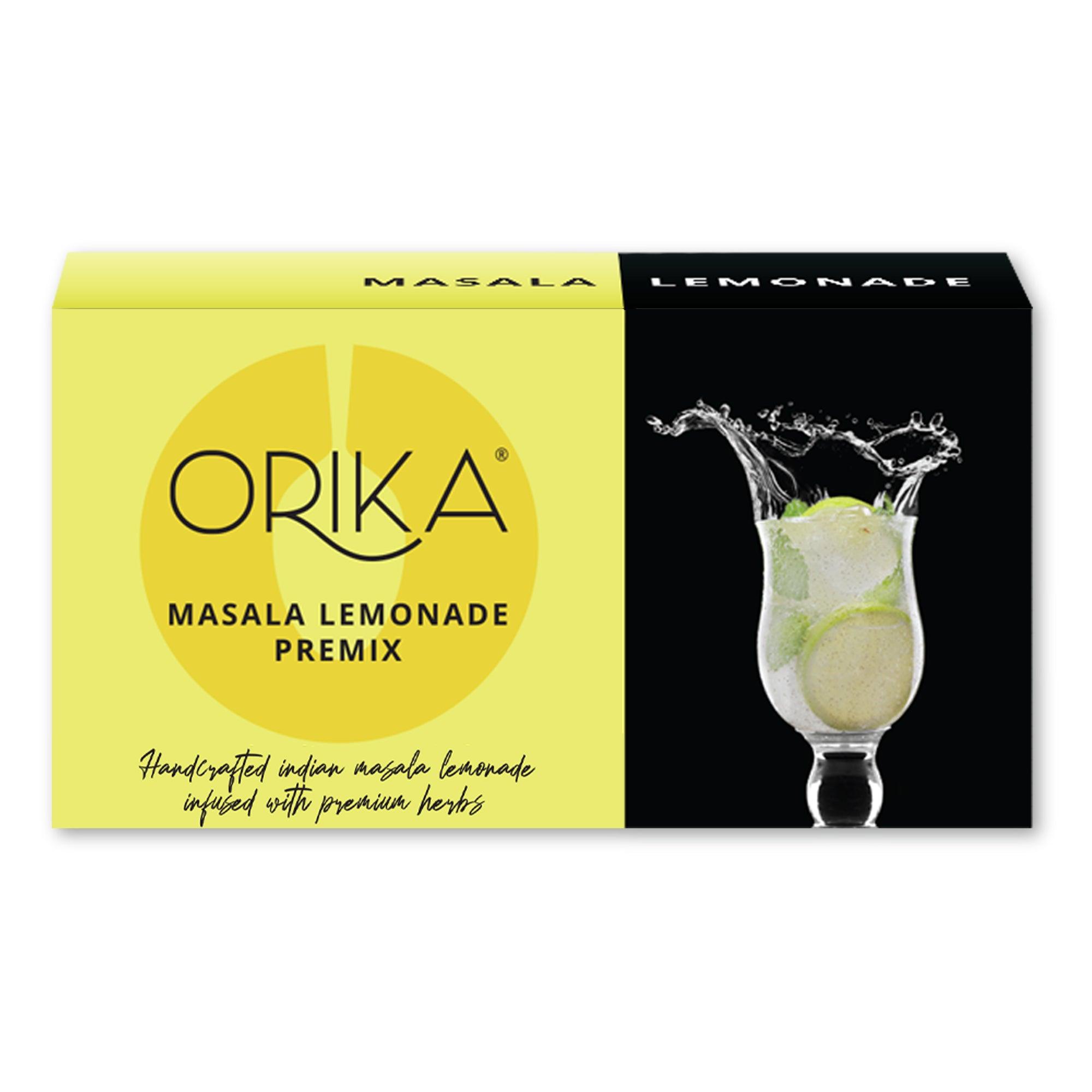 MASALA LEMONADE PREMIX (10 sachets, 19gm/each). - Orika Spices India