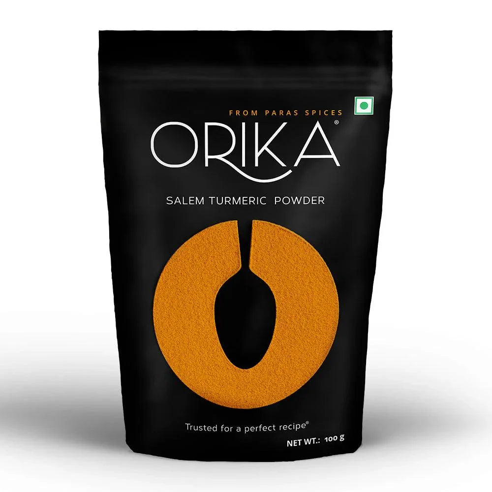 Orika Everyday kitchen essential (Malabar Black Pepper Powder, Salem Turmeric Powder, Coriander Powder), (Pack of 3, 100gms each) - Orika Spices India