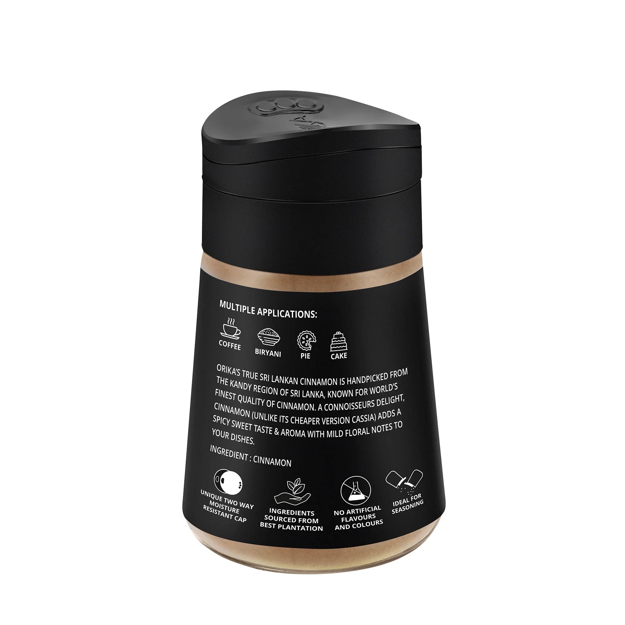 Orika Gourmet Herbs Sprinkler Combo Gourmet Herb Mix 25g, Mexican Seasoning 80g, True Sri Lankan Cinnamon 50g - Orika Spices India