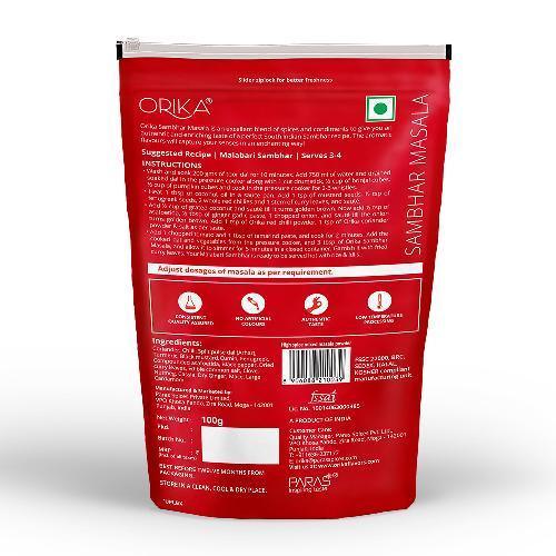 Orika Indian Delicacy combo Sambhar Masala, Pav Bhaji Masala, Garam Masala (Pack of 3, 100gms each) - Orika Spices India