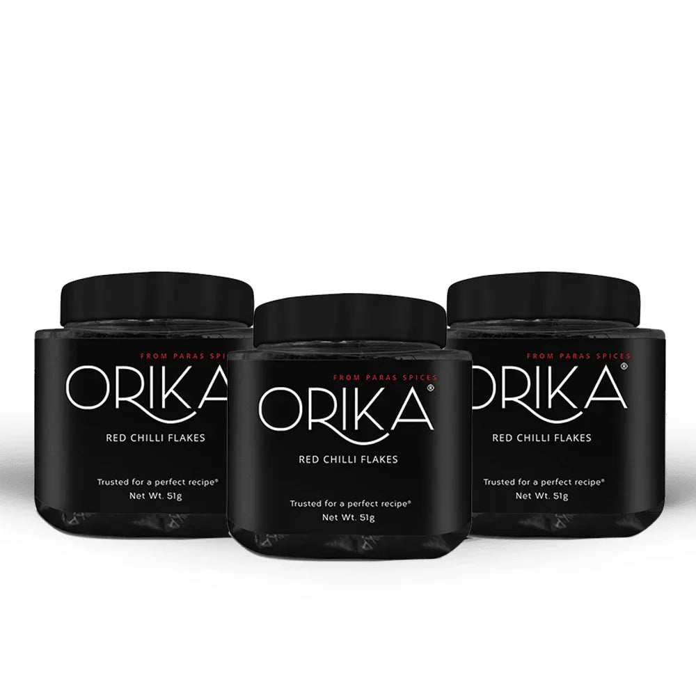 Red Chilli Flakes Combo (pack of 3 jars, 40g/each) - Orika Spices India